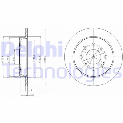 Bild av Bromsskiva DELPHI BG4334C
