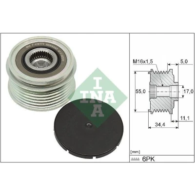 Bild av Frihjulskoppling, generator INA 535 0357 10