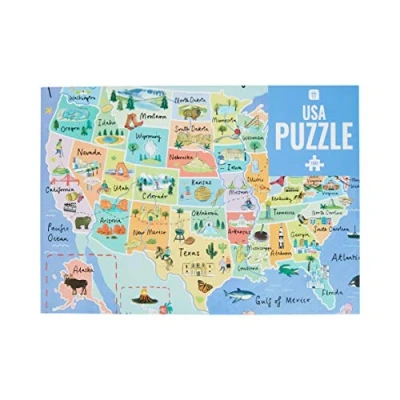 Bild av Talking Tables PUZZ MAP USA Pussel, Flerfärgad, 1 000 bitar