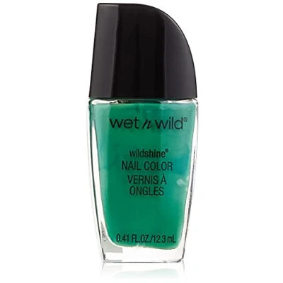 Bild av Wet n Wild, Wild Shine Nail Color, Nagellack med Långvarig och Snabbtorkande Formula, Jämn Applicering Full Täckning, Fri från Formaldehyd, Toluen Ftalater, Be More Pacific