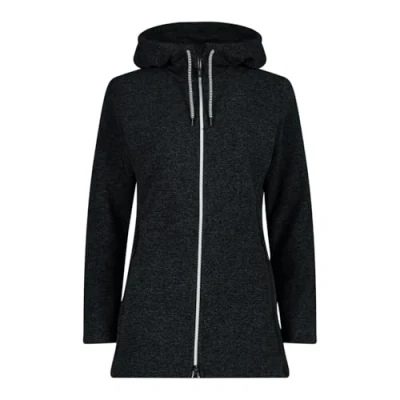 Bild av CMP Knit Tech damfleecejacka med fast huva, svart, 42