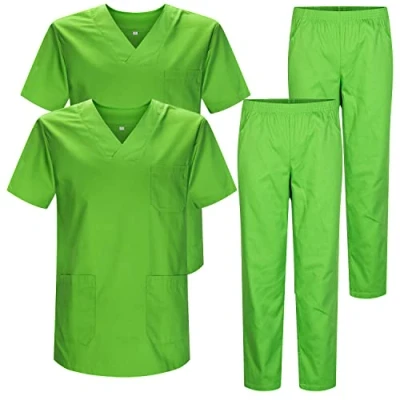 Bild av MISEMIYA Förpackning * 2 st Uniformer unisex skrubb set medicinsk uniform med skrubbtopp och byxor Ref.2 8178, Äppelgrön 22, XL