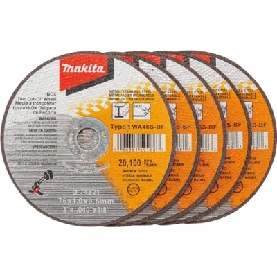 Bild av Makita D 74821 5 3 tum rostfritt stål avstängningshjul för metall/rostfria material, pack, perfekt DMC300Z &amp; DMC300RT