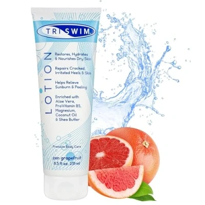 Bild av TRISWIM Hudregenererande Kroppslotion, Kroppsvård Efter Simning, Berikad med Magnesium, Vegansk Återfuktande Body Lotion Poolen för Simmare, Bodylotion 251 ml