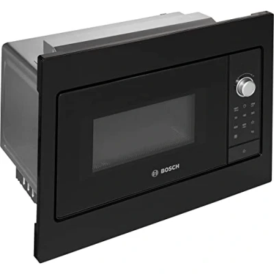 Bild av Bosch BFL523MB3 serie 2, infälld mikrovågsugn på 38 x 50 cm, 800 W, roterande platta 27 dörrstopp vänster, AutoPilot 7, 7 automatiska program, rengöringsstöd, LED pekskärm, svart