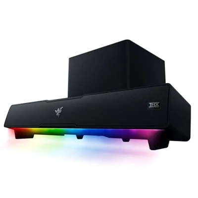 Bild av Razer Leviathan V2 PC Gaming Soundbar med Subwoofer (PC och flera drivrutiner, THX Spatial Audio, Bluetooth 5.2, RGB Chroma, Compact Form Factor) Svart