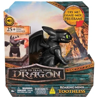 Bild av Dreamworks Dragons 6072696 Roaring Mini Int Toothless, Flerfärgad