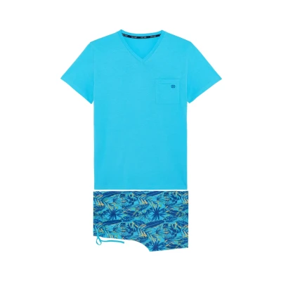 Bild av HOM SET Pyjamas, Storlek: Small, Turquoise print