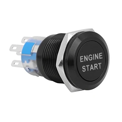 Bild av Startmotor för bilmotor, Keenso 12V motorstartbrytare tändningsstart vit 19 mm monteringshål (zink aluminiumlegering)