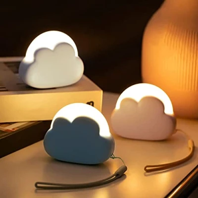 Bild av Aicharynic 1 st LED nattlampa barn dimbar baby för sovrum, barnrum, babyrum, bärbar USB uppladdningsbar, present till kvinna, flicka, vänner vit