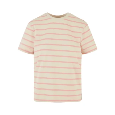 Bild av Urban Classics Striped Tshirt med print, Storlek: Large, Lemonadepink whitesand
