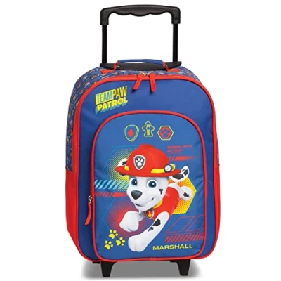 Bild av Fabrizio Paw Patrol Chase Marshall Skye Barnvagn barnväska mjukt bagage polyester 32 x 42 16/21 cm volym 17 l, Blå Marshall,