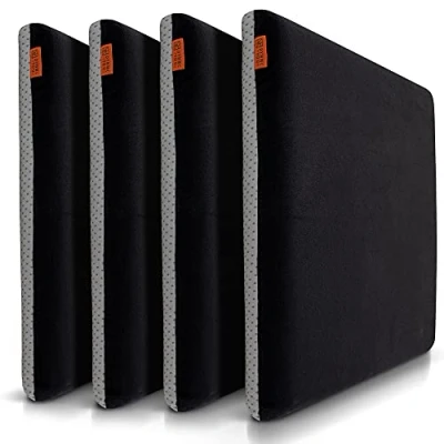 Bild av Stolsdyna 40x40 cm set om 4 Modern design, sittdyna utomhus, inomhus Idealisk stoppning Stolsdyna, för hem, trädgård DYNMC YOU Svart