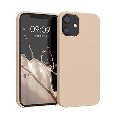 Bild av kwmobile Fodral kompatibelt med Apple iPhone 12 Mini mjukt skyddande TPU silikonfodral pärlemorfärgad