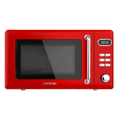 Bild av Cecotec Mikrovågsugnar 20L Med Grill Proclean 5110 Retro Red. 700 W på 5 nivåer, timer upp till 60 minuter, 8 program och avfrostningsläge, vintage design i rött