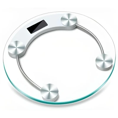 Bild av Retoo Digital personvåg med step on teknik och sensorer hög precision av härdat glas, våg, personer LCD skärm, upp till 180 kg noggrannhet, 100 gram, viktvåg kg/lbs/st (transparent)