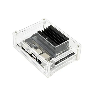 Bild av Waveshare Akryl genomskinligt fodral (typ D) Specialiserad för NVIDIA Jetson Nano 2 GB utvecklarkit, enkel åtkomst GPIO och kameraport, utskärningar de väsentliga portarna TF kortet