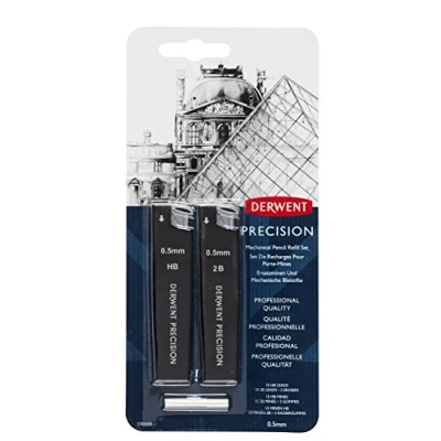 Bild av Derwent Precision Blyertsstift, Refill, HB, 2B, 0,5 mm, Set, 2302430