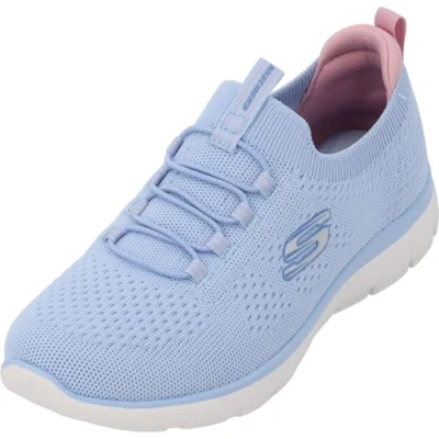 Bild av Skechers Dam Summits Top Player sneakers, Ljusblå stickad multitrim, 40.5 EU