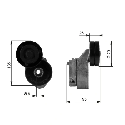 Bild av GATES FleetRunner Micro V Kit T38430 Poulie Tendeur LAND ROVER: Freelander I SUV Cabriolet, SUV, 600, 25 3/5 portes, 45 5 portes