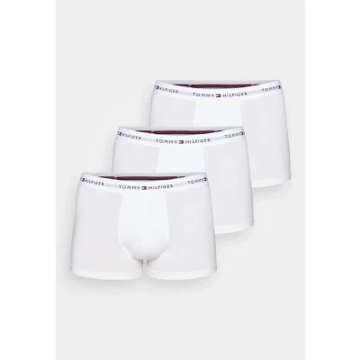 Bild av Tommy Hilfiger 3 pack boxershorts för män, elastisk bomull, Vit (vit vit), XL