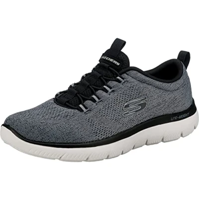 Bild av Skechers herr Summits Louvin tofflor, Svart vit, 45.5 EU