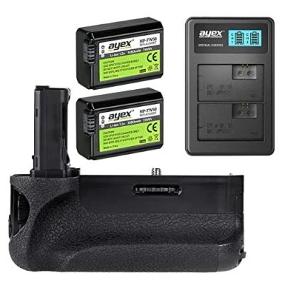 Bild av ayex batterigrepp lämplig för Sony A7 A7R A7S liknande VG C1EM 2X NP FW50 batteri USB dubbel laddare praktiskt komplett paket ergonomiskt