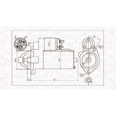 Bild av MAGNETI MARELLI 063720624010 Démarreur 12 1,7 9 AUDI: A4 B7 Berline, Avant, B6 VOLKSWAGEN: Passat B5 GP Break