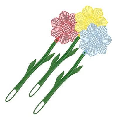 Bild av Westmark 3 Flugklappar i blomform, plast, blomma, grön/färgsorterad, 509522E3