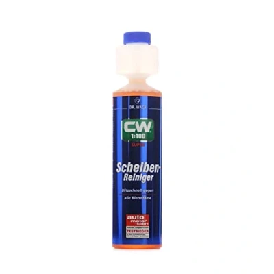 Bild av Dr. WACK CW1:100 Super vindruterengörare 250 ml koncentrat med antikalkformel rengöringsmedel för strålkastare och vindrutetorkare hög produktivitet 25 l vätska högkvalitativ bilvård