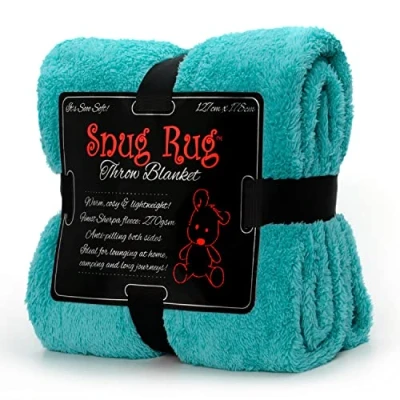 Bild av Snug Rug Fleecefilt Specialutgåva filtar lyxig original lyx sherpa kasta varm fleece 127 x 178 cm Gosig överkast filt Teal
