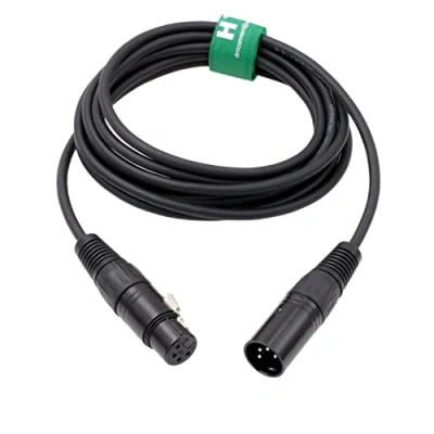 Bild av HangTon Mikrofoninspelare Mixer Hörlursförstärkare Balanserad ljudkabel 4 stift XLR hane till hona (3 meter)