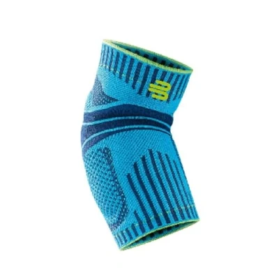 Bild av Bauerfeind, armbågsstöd, Sports Elbow Support, Unisex, 1 armbågsbandage som kan användas på vänster och höger armbåge, För bollspel, racketsporter friidrott, Stabiliserar armbågsleden, Silikondyna, Storlek: S, Turkos, 11469431260011