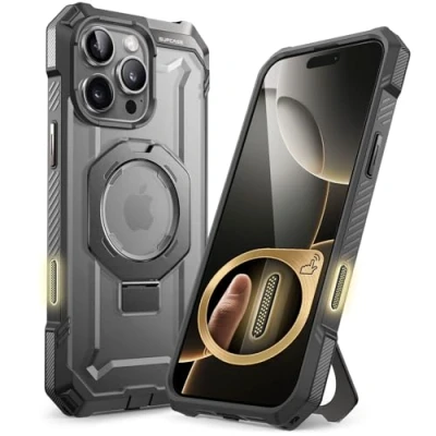 Bild av SUPCASE Fodral för iPhone 16 Pro Max 2024 med Stativ (Unicorn Beetle Grip), [MagSafe Kompatibel] [Fallbeständigt Militärkvalitet] Robust och Hållbart Magnet (Grå)