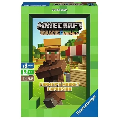 Bild av Ravensburger Minecraft Builders &amp; Biomes Farmer&#039;s Market Expansion Pack Strategy Board Game for Kids Age 10 Years Up (Requires Base Game)