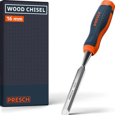 Bild av Presch Trämejsel 16mm Perfekt för omedelbar användning proffs med 25 vinkel Robust metallhätta långvarig Ergonomiskt handtag säkert grepp