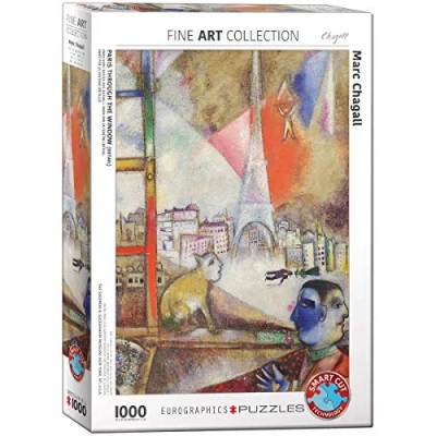 Bild av Eurographics MARC Chagall Paris AUS DEM Fenster Pussel för barn, Storlek: One Size, Multi coloured
