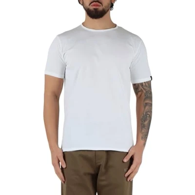 Bild av Replay Basic T shirt för män, normal passform med rund hals, 001 vit, L