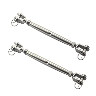 Bild av 2 st 304 rostfritt stål rigg skruv käke stängd kropp M12, Medifier Turnbuckle, spännare