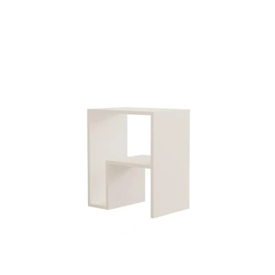 Bild av Sidobord Yepan 52 cm 2 Hyllor Vit