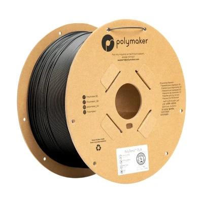 Bild av Polymaker PA04007 Charcoal Black 3D skrivare Filament PLA matt Mindre plasthalt 1.75 mm 3000 g Svart (matt) PolyTerra™ 1 st