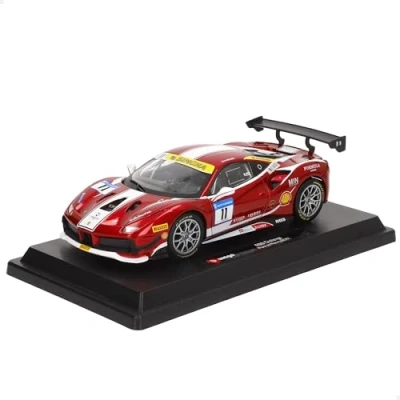 Bild av Bburago Ferrari 488 Challenge (Formula Racing &#039;17): Modellbil i skala 1:24, serien, dörrar att öppna, 19 cm, röd #11 (1826308)