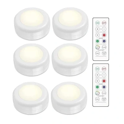 Bild av INF LED spotlights med fjärrkontroll 6 st