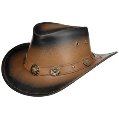 Bild av Scippis Tombstone läderhatt herr hatt cowboyhatt, BRUN, M