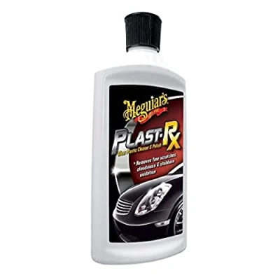 Bild av Meguiar&#039;s G12310EU Plast RX klar plaststrålkastarrengöring och polering 296 ml tar bort fina repor, molnighet envis oxidering
