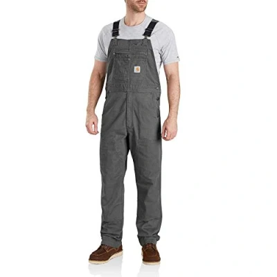 Bild av Carhartt, Herr robust flex avslappnad passform kanvas haklapp overall, Grus, 38W / 32L