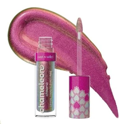 Bild av Wet n Wild Chameleon Chrome Lip Foil, Djärvt Ljusreflekterande Läppglans, Iridescerande Finish för en Multidimensionell Lyster, Kladdfri Slät Formula, Celestial Dance