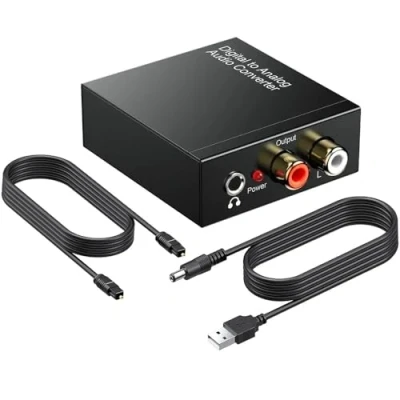 Bild av Winkin DAC omvandlare digital till analog ljud USB hifi zen toslink stereo med optisk kabel PCM/LPCM R/L 3