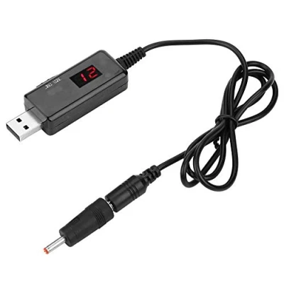 Bild av USB 9V till 12V DC Boost Converter Transformator Laddspänningsomvandlarkabel med LED indikator