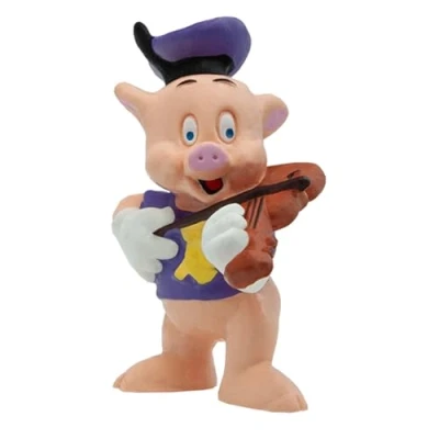 Bild av Bullyland 12491 figur Fiedler från Walt Disney De tre små grisarna, ca 6,2 cm, detaljrik, perfekt som en liten gåva för barn 3 år